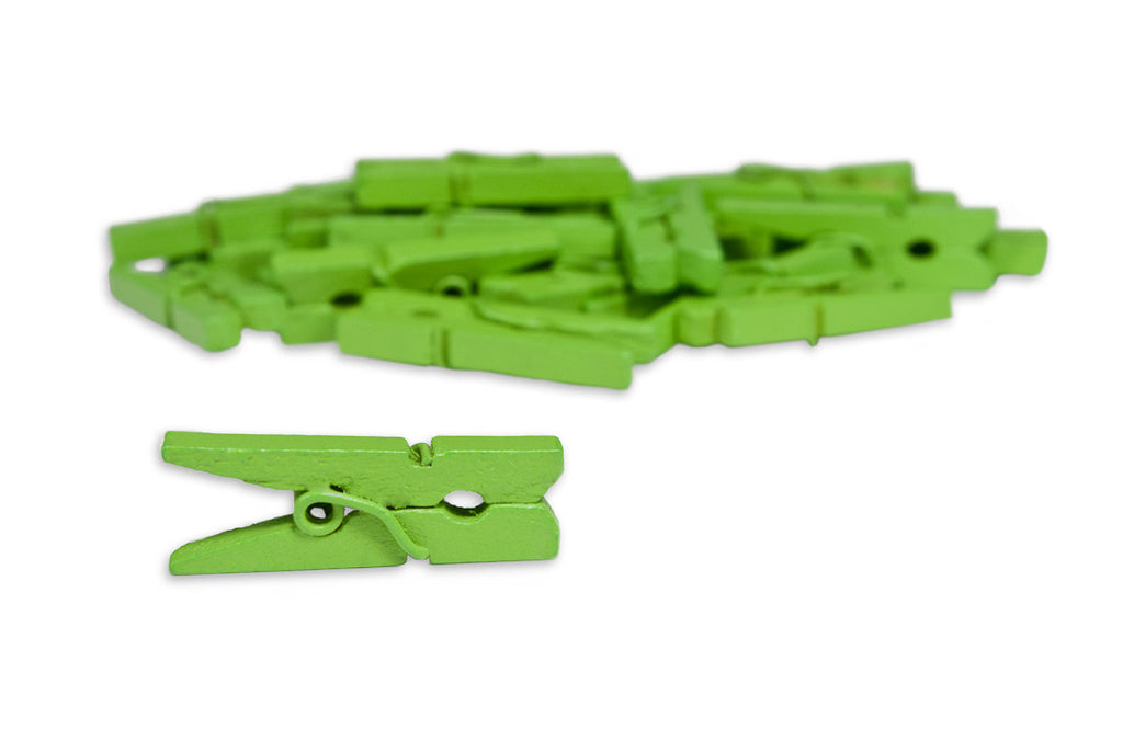 Mini Clothespins Lime Green (25 pieces)