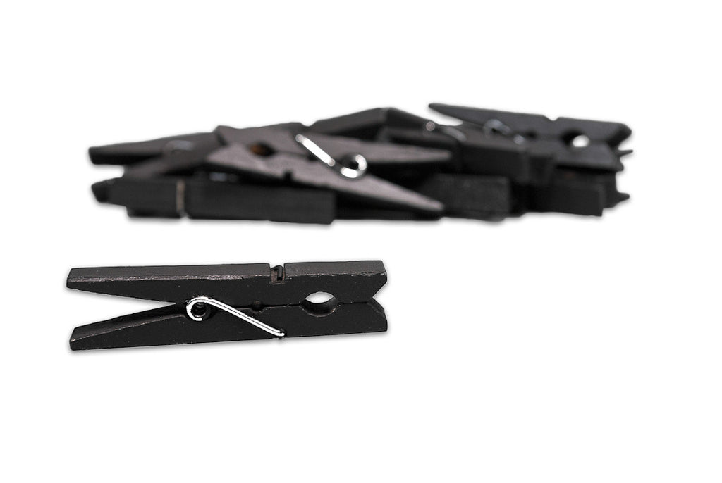Small Clothespins Black (12pc)