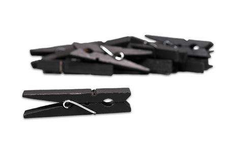 Small Clothespins Black (12pc)