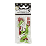 Mini Clothespins - Christmas (25 pieces)