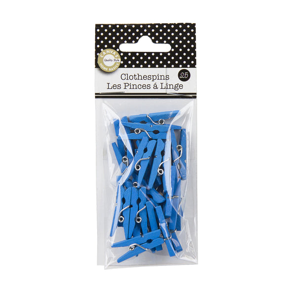 Mini Clothespins Turquoise (25 pieces) – 1320LLC