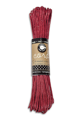 Cord - Waxed Cotton - Red 45'