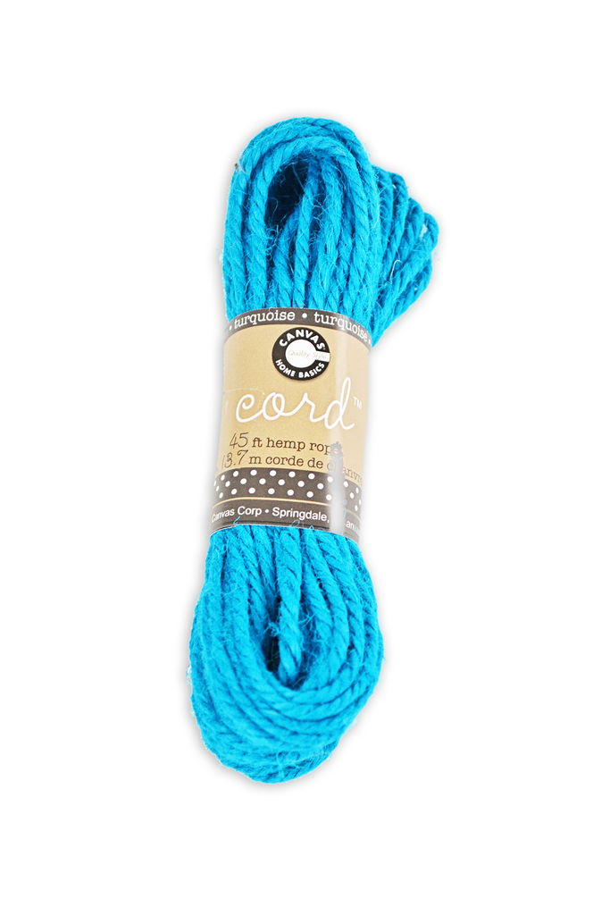 Cord - Hemp Rope Aqua - Hank 45'