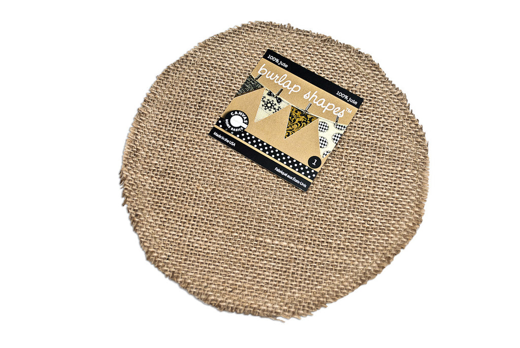 Burlap Banner Shape - Round