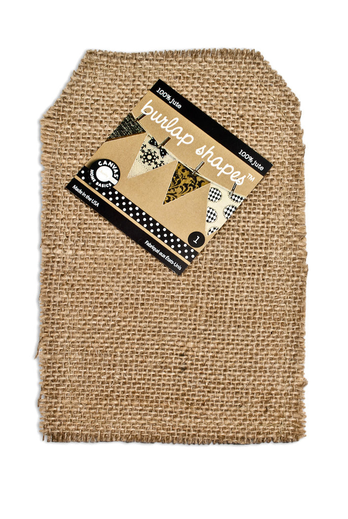 Burlap Banner Shape - Tag