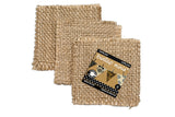 Burlap Mini  Shape - Square (3 pieces)