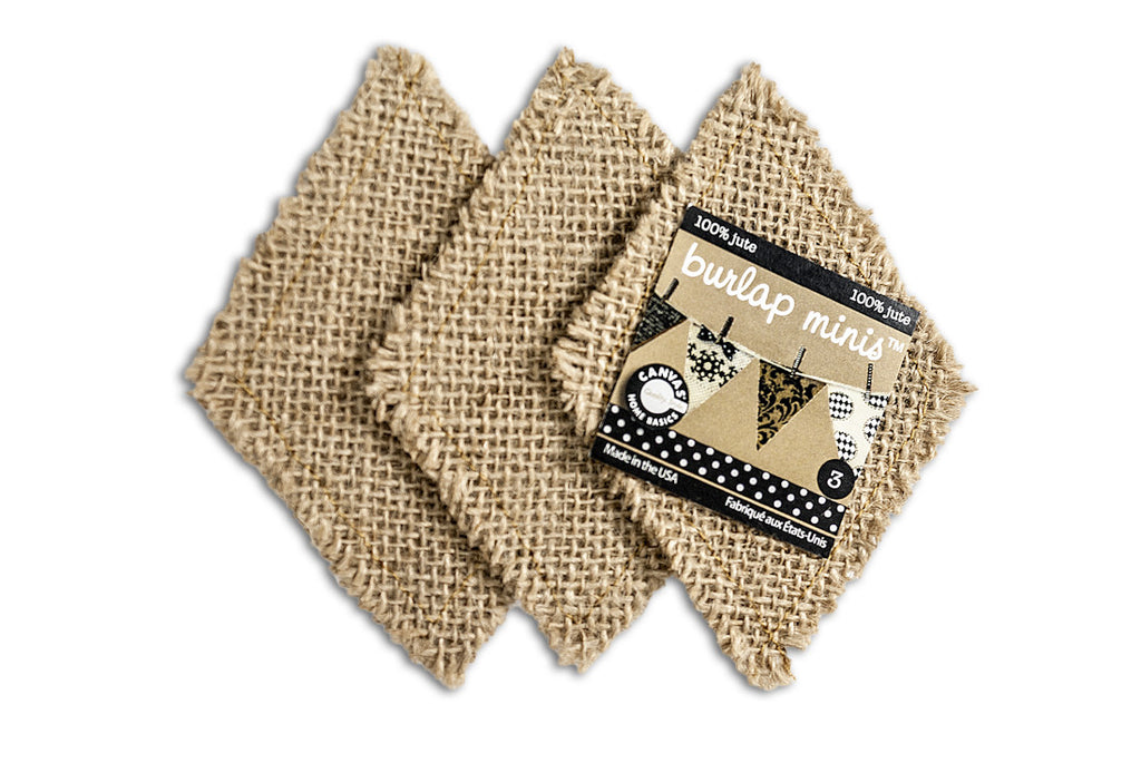 Burlap Mini  Shape - Diamond (3 pieces)