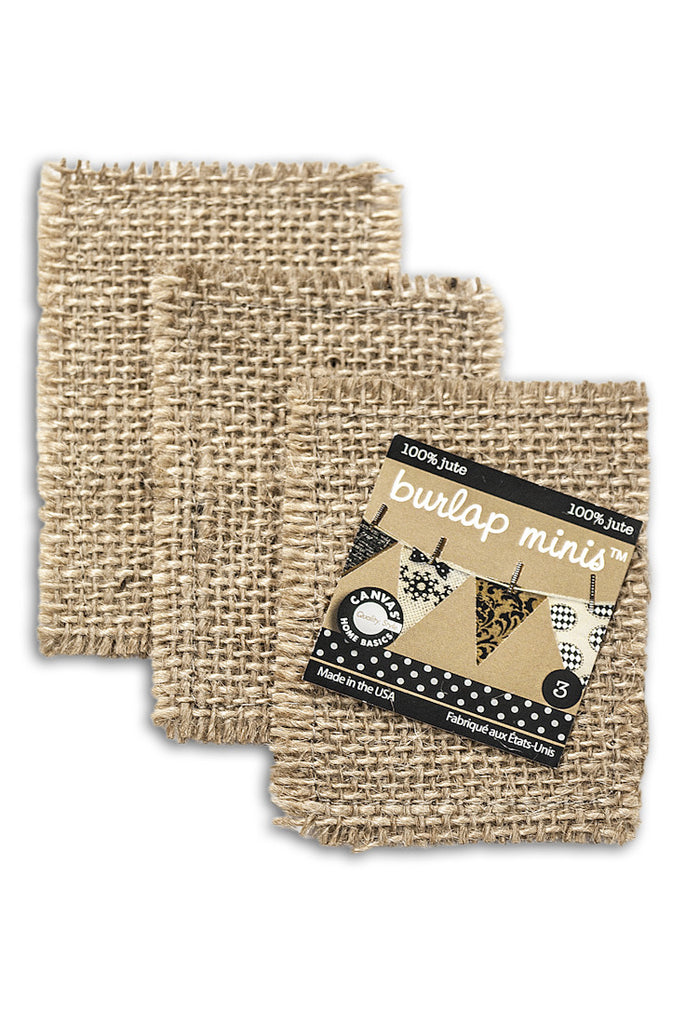 Burlap Mini  Shape - Rectangle (3 pieces)