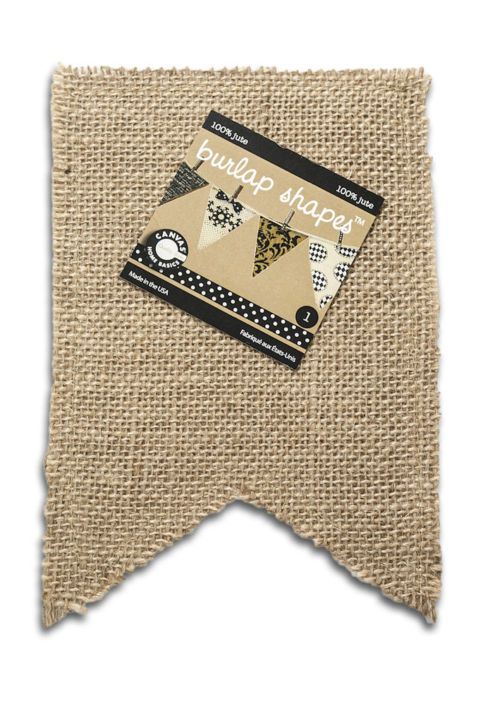 Burlap Banner Shape - Flag 12 Pieces