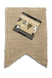 Burlap Banner Shape - Flag 12 Pieces