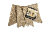 Burlap Mini Banner Shapes - Flags 18 Pieces