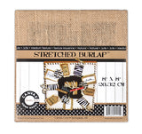 square burlap stretched