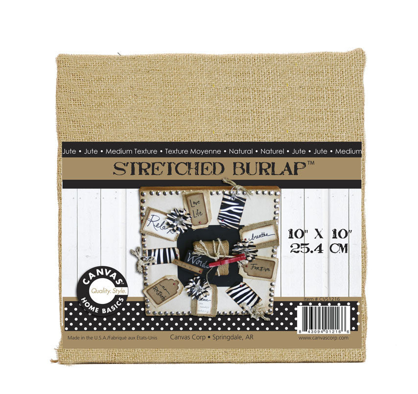 Stretched Burlap - 10 x 10
