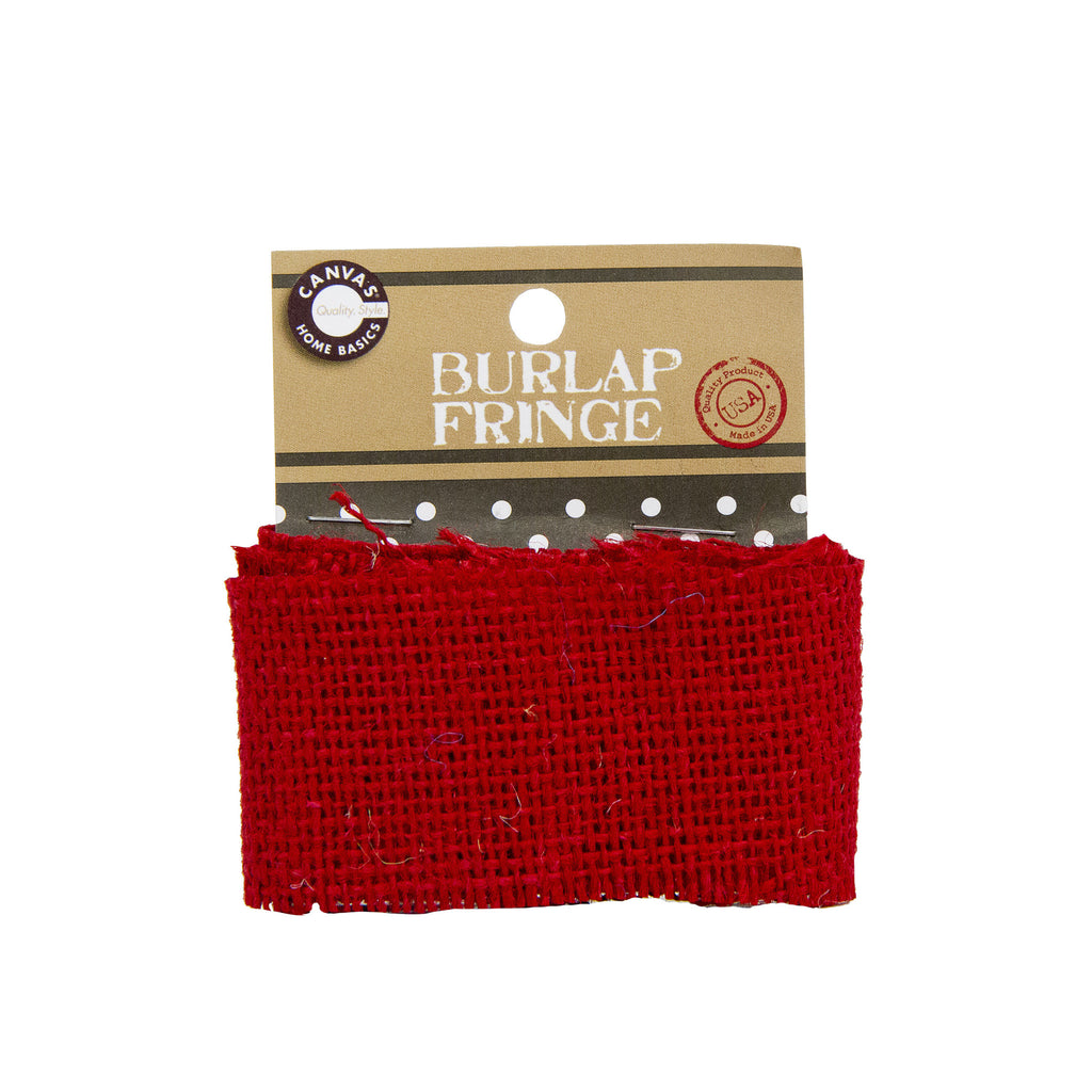 Burlap Fringe - Red