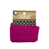 Burlap Fringe - Hot Pink