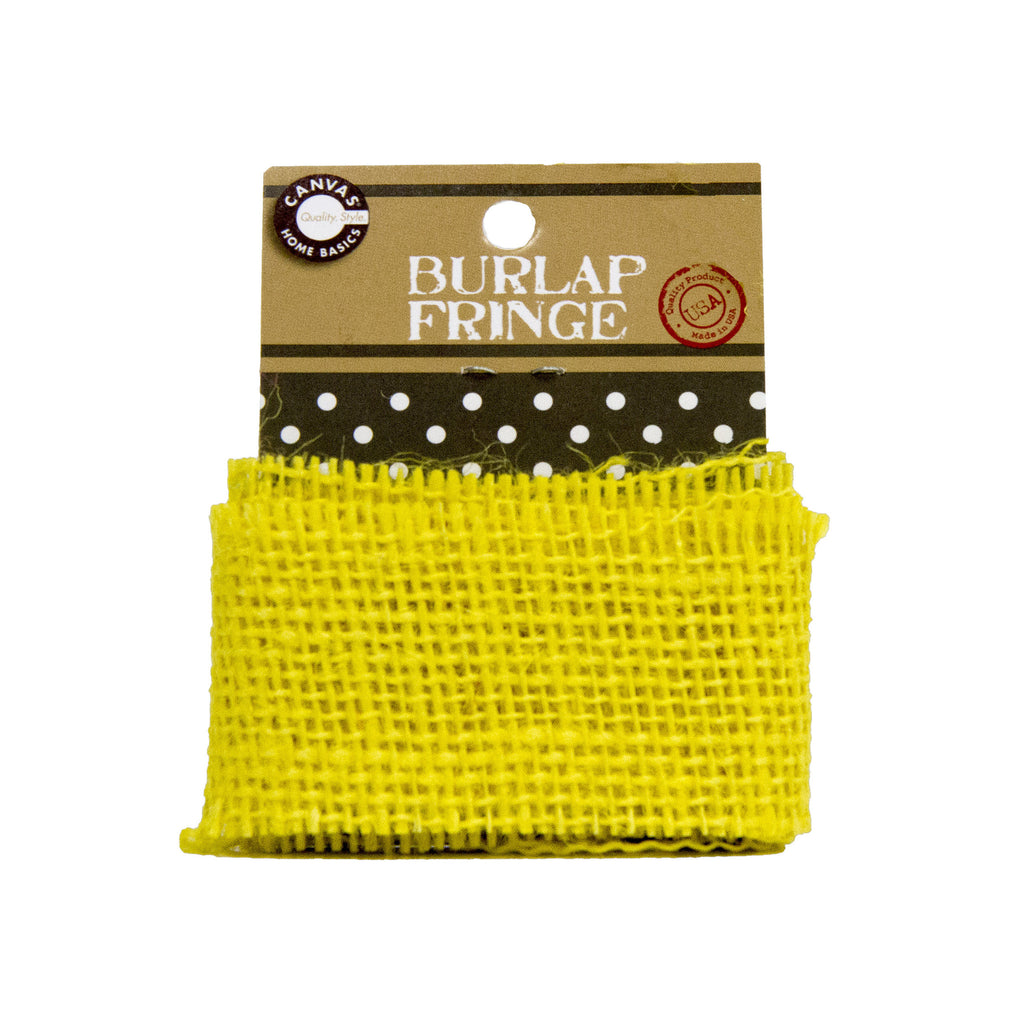 Burlap Fringe - Yellow