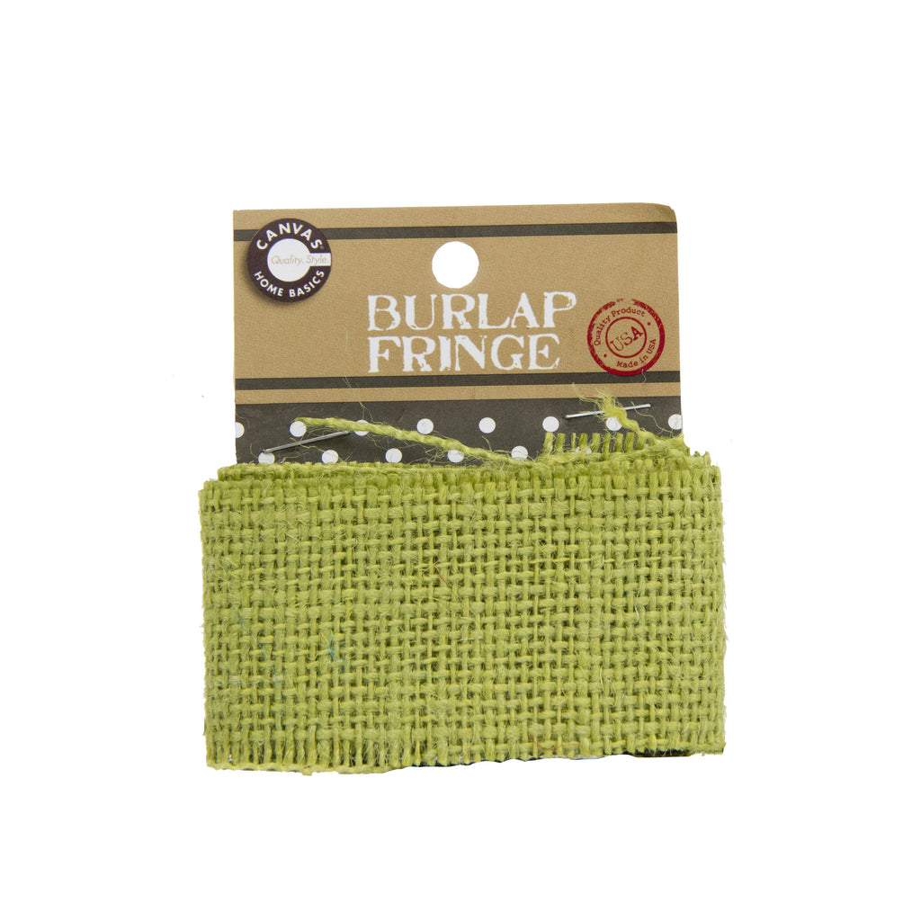 Burlap Fringe - Avocado