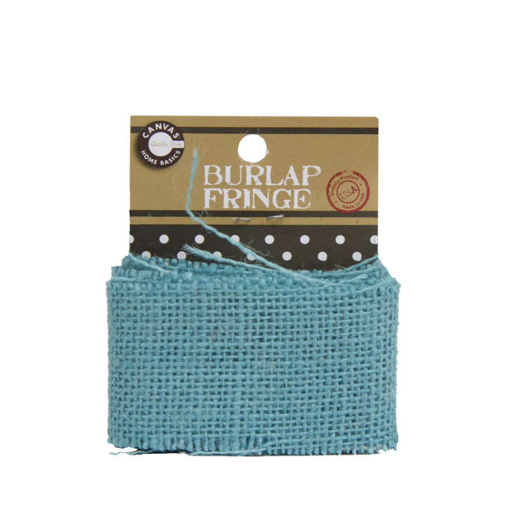 Burlap Fringe - Aqua
