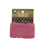 Burlap Fringe - Pink
