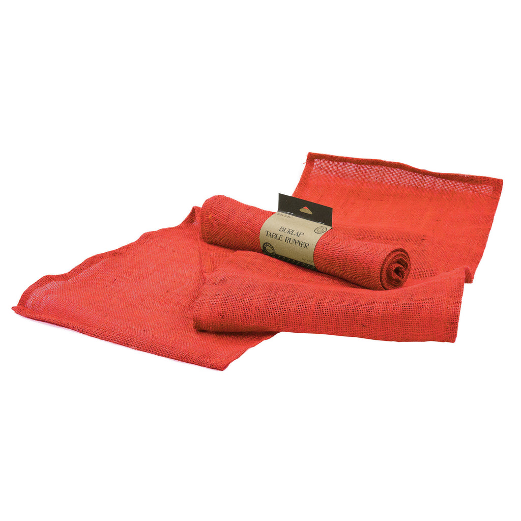 Table Runner - Red Burlap