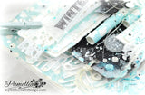 Blue and Ivory Dot Reverse Paper