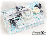 Blue and Ivory Dot Reverse Paper
