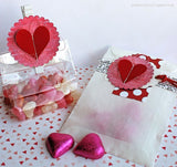 Red and White Mini Heart Paper