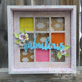 7gypsies 8x8 Shadowbox Insert: Squares: Stained Wood