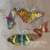 Spring Showers:  Butterflies on Ivory Paper