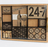 Vino and Ale: Black and Kraft Wine Glasses Rev Paper