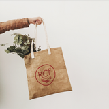 Canvas Bag - Canvas and Ivory Burlap French Market Bag