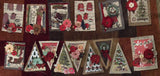 7gypsies Vintage Pennant - Holly Berries