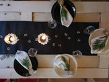 Table Runner - Black Burlap or Black Canvas