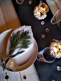 Table Runner - Black Burlap or Black Canvas
