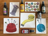 Mixed Media Origins Mini Art - Button Up  - Watercolor Style