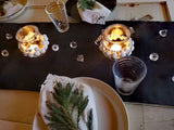 Table Runner - Black Burlap or Black Canvas
