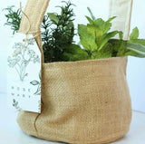 Fabric Basket - Canvas with Burlap Lining (2 sizes)