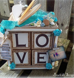 Burlap Fringe - Aqua