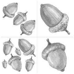Mixed Media Origins Mini Art - The Acorns  - Watercolor Style