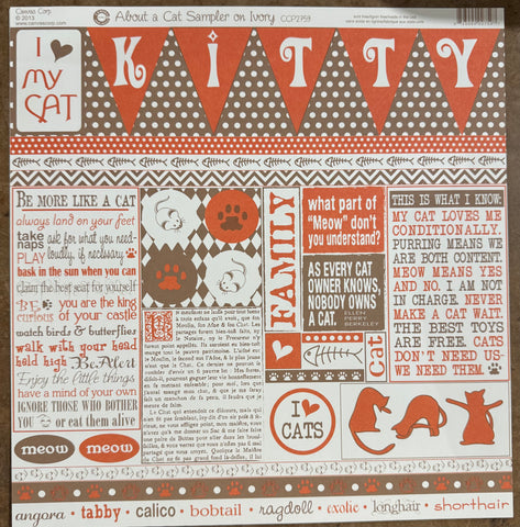 About A Cat Sampler on Ivory Cardstock