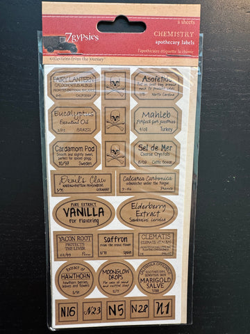 7Gypsies - Apothecary Labels - CHEMISTRY