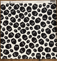 Black & Ivory Owls - Cardstock paper