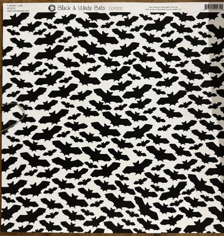 Black & White Bats - Cardstock paper