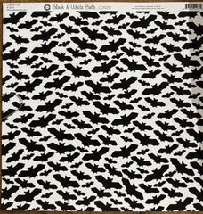 Black & White Bats - Cardstock paper