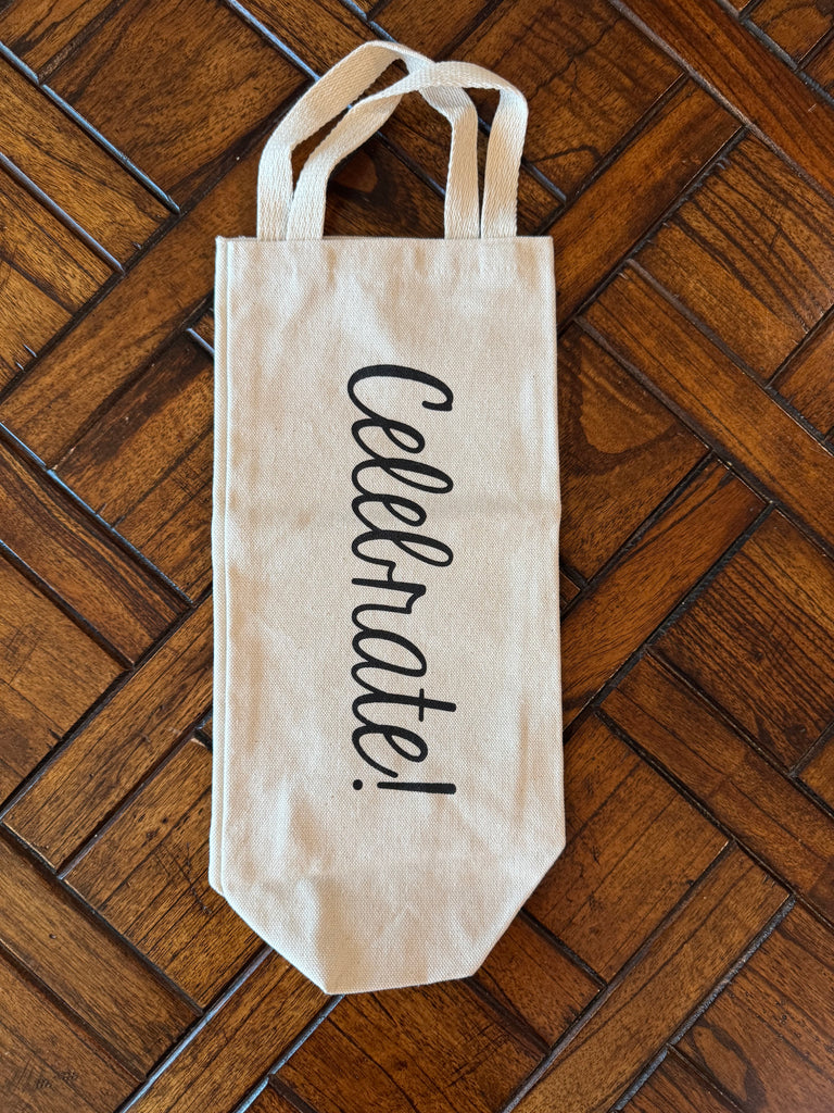 Canvas Wine Tote - Celebrate