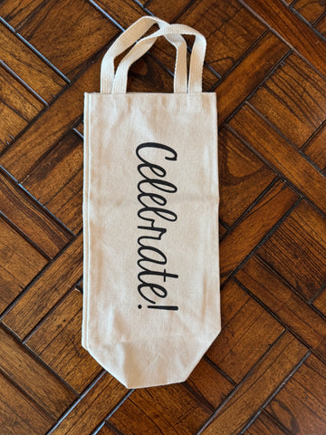 Canvas Wine Tote - Celebrate