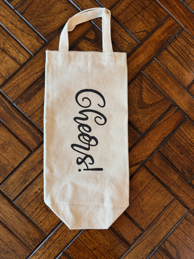 Canvas Wine Tote - Cheers