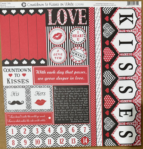 Countdown to Kisses on White - CCP2755