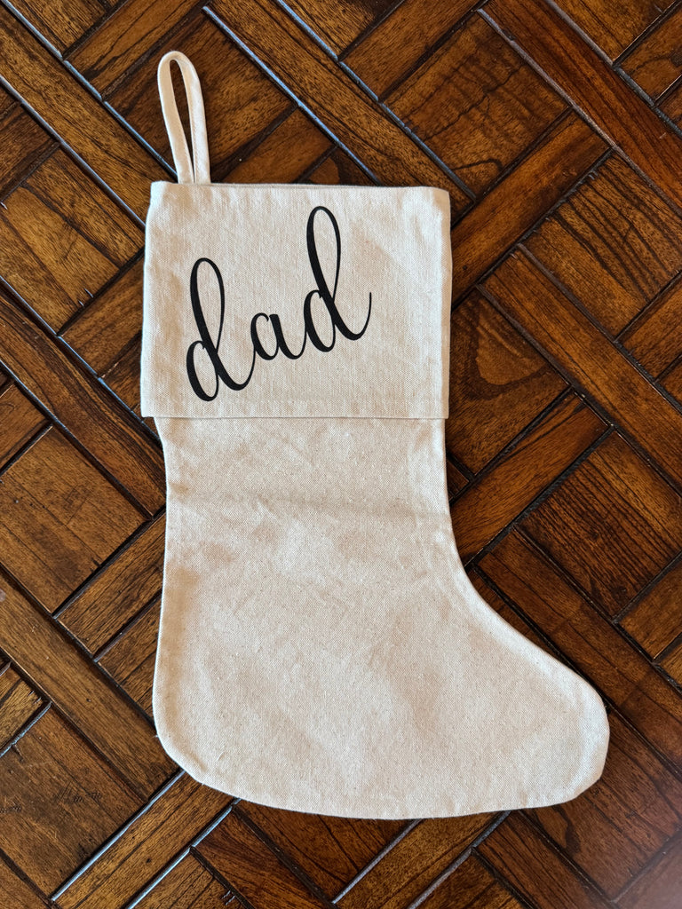 Canvas Christmas Stocking - Dad