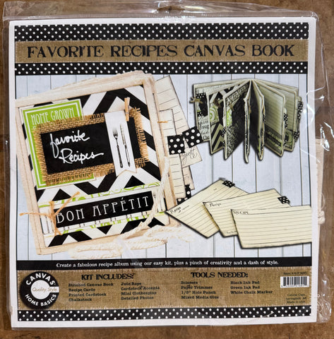 Favorite Recipes Canvas Book Kit